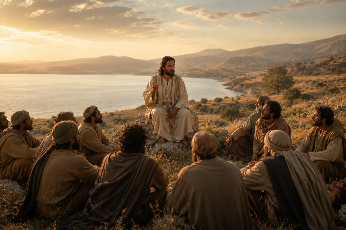 The commission given by Jesus on the hillside in Galilee