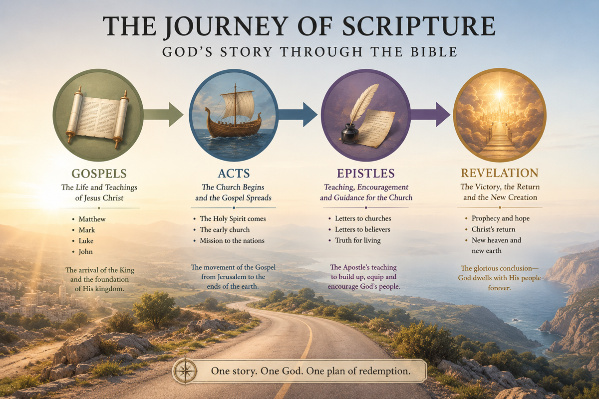 The journey of Scripture — read forward from commission through Acts