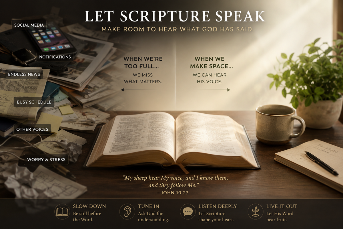 Letting Scripture speak for itself — open and honest reading